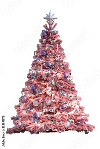  Pink christmas tree