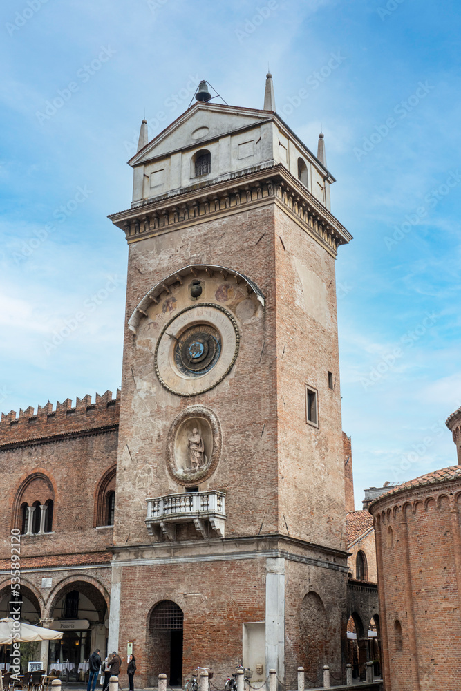 The beautiful clock tower of Mantua