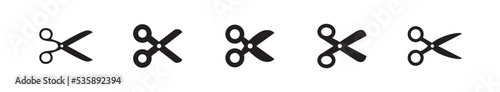 Fotografia Scissors vector icon set