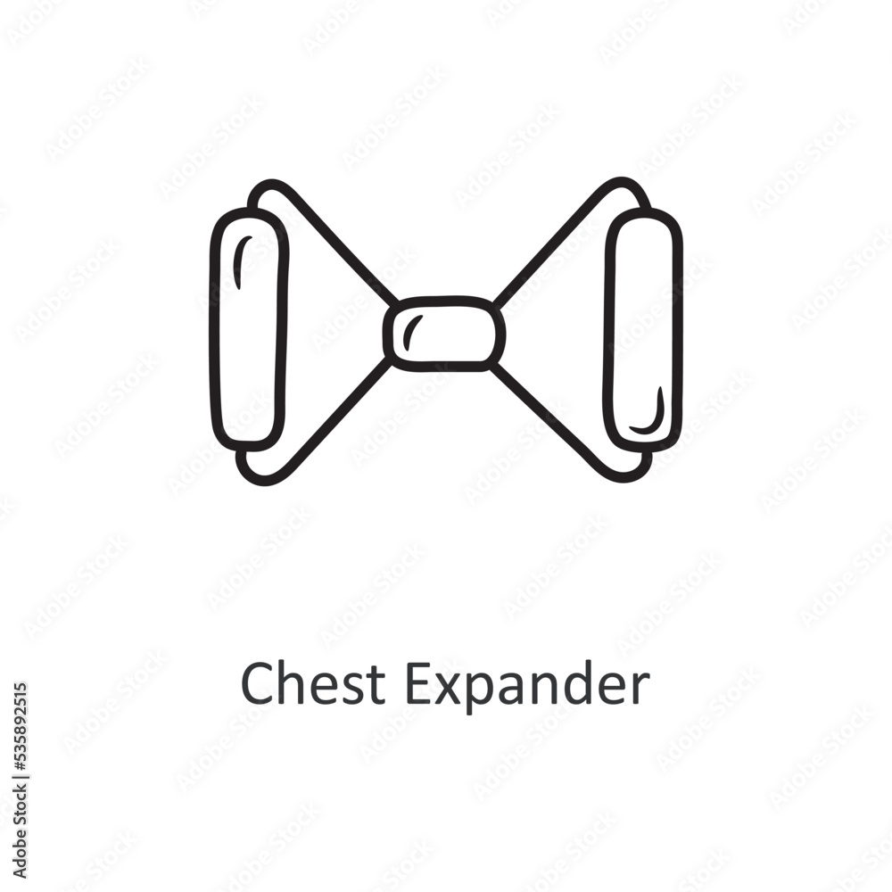 Chest Expander Vector outline Icon Design illustration. Workout Symbol on White background EPS 10 File Chest Expander Vector outline Icon Design illustration. Workout Symbol on White background EPS 10 File