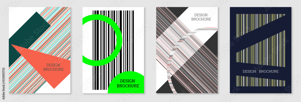 Set of cover design in Memphis style. Geometric design, abstract background. Fashionable bright cover, banner, poster, booklet. Creative colors. Set of cover design in Memphis style. Geometric design, abstract background. Fashionable bright cover, banner, poster, booklet. Creative colors.