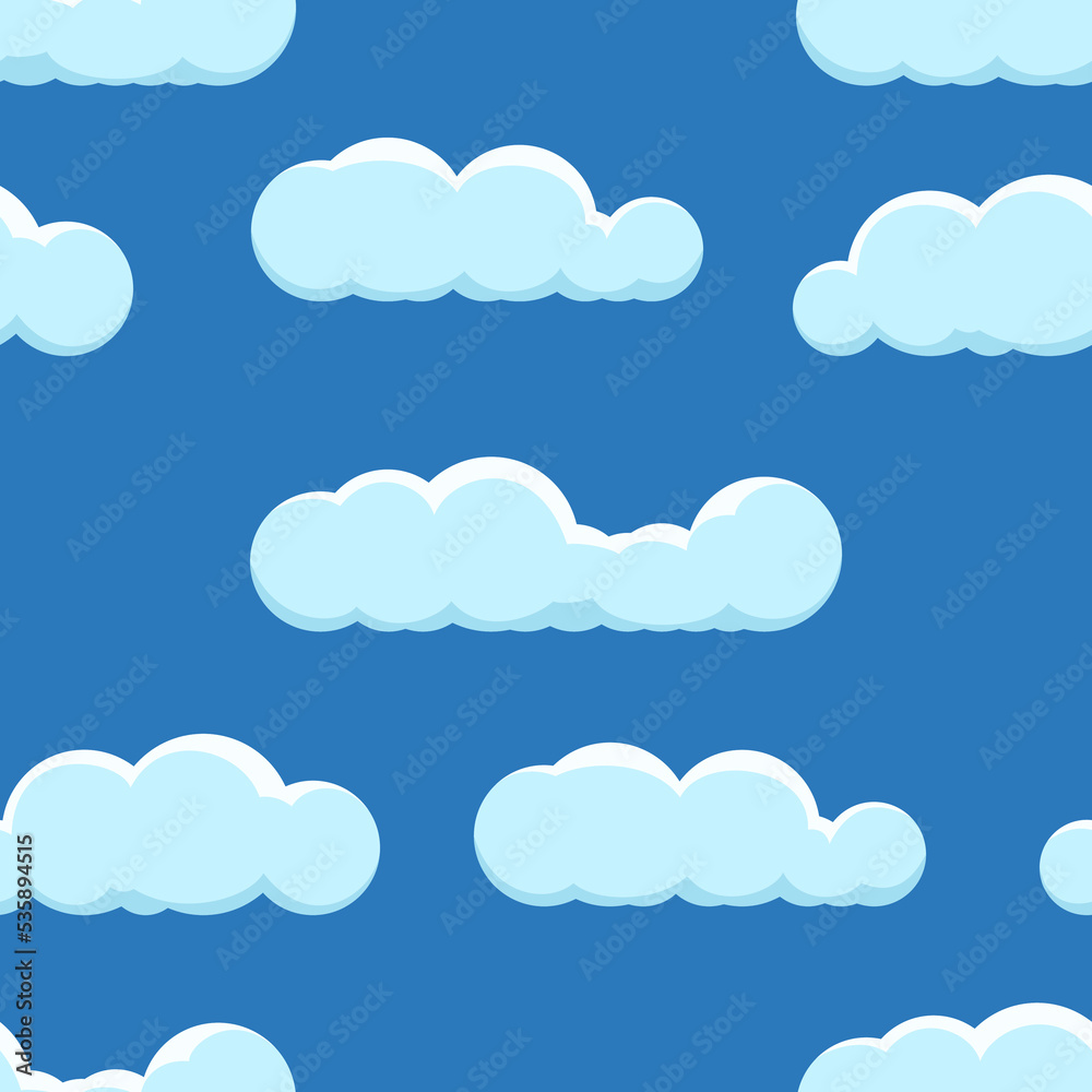Seamless background with clouds