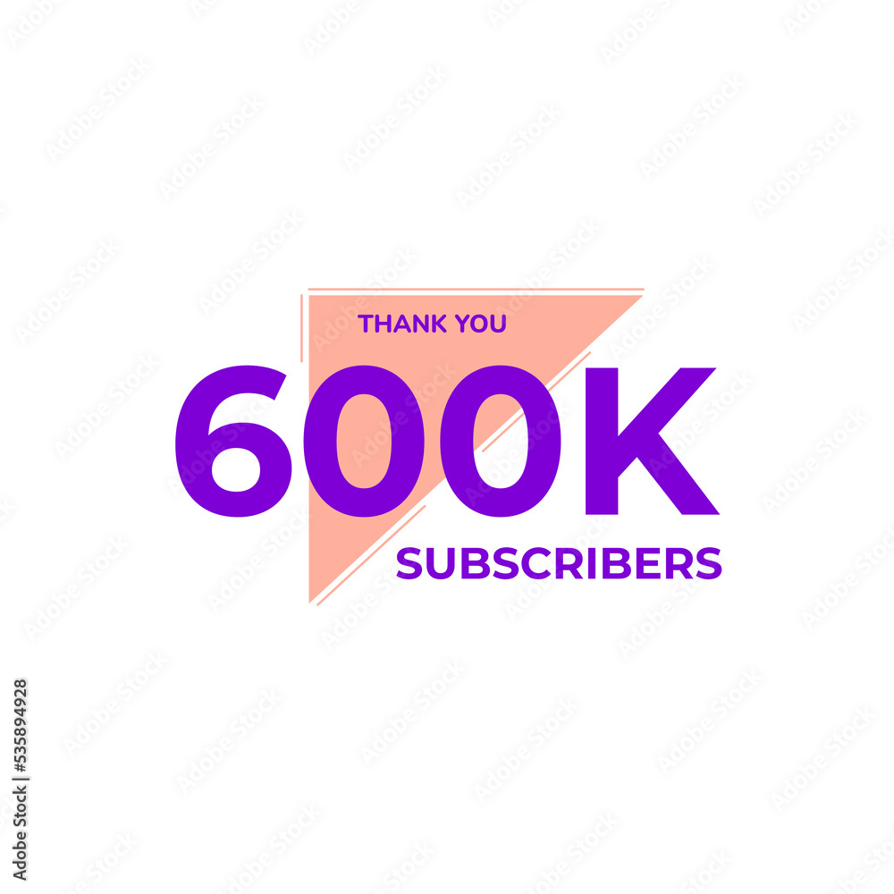 THANK YOU 600K FOLLOWERS CELEBRATION ICON TEMPLATE DESIGN VECTOR GOOD ...