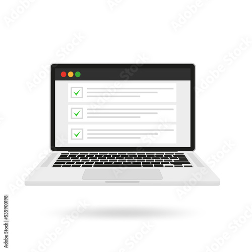 Wallpaper Mural Plan for a laptop on a white background. Vector illustration Torontodigital.ca