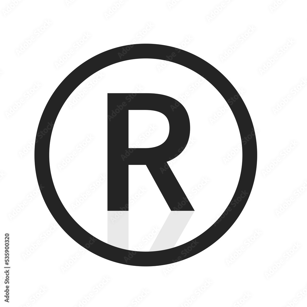 Icon R on a white background. Vector illustration Icon R on a white background. Vector illustration