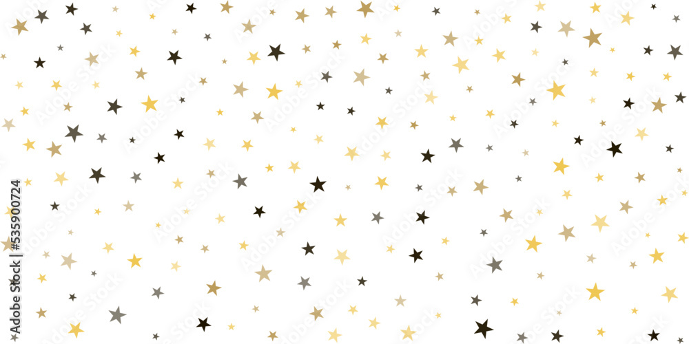 Silver stars vector background, sparkling Christmas confetti falling isolated on white. magic shining flying stars glitter backdrop, sparkle border