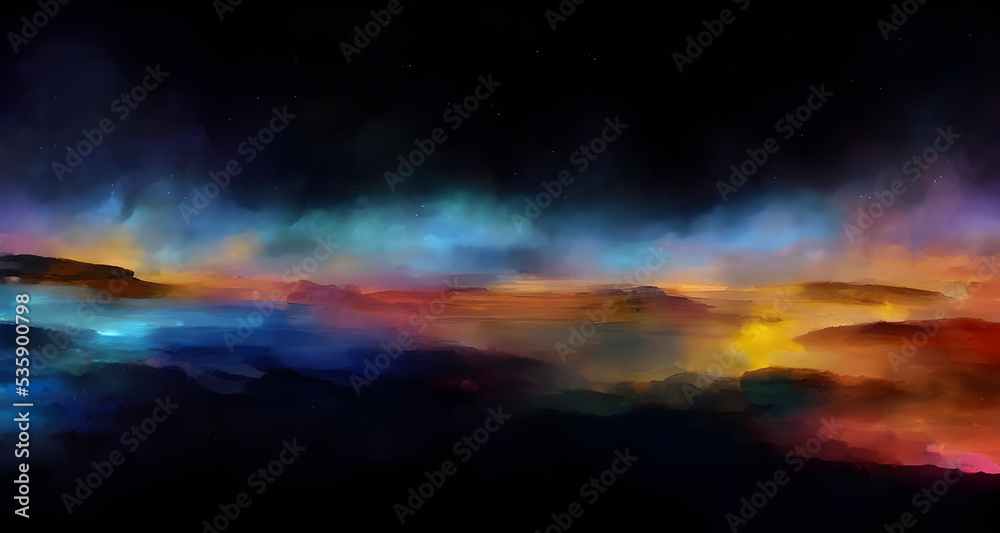 Illustration Background Abstract Colourful Wave