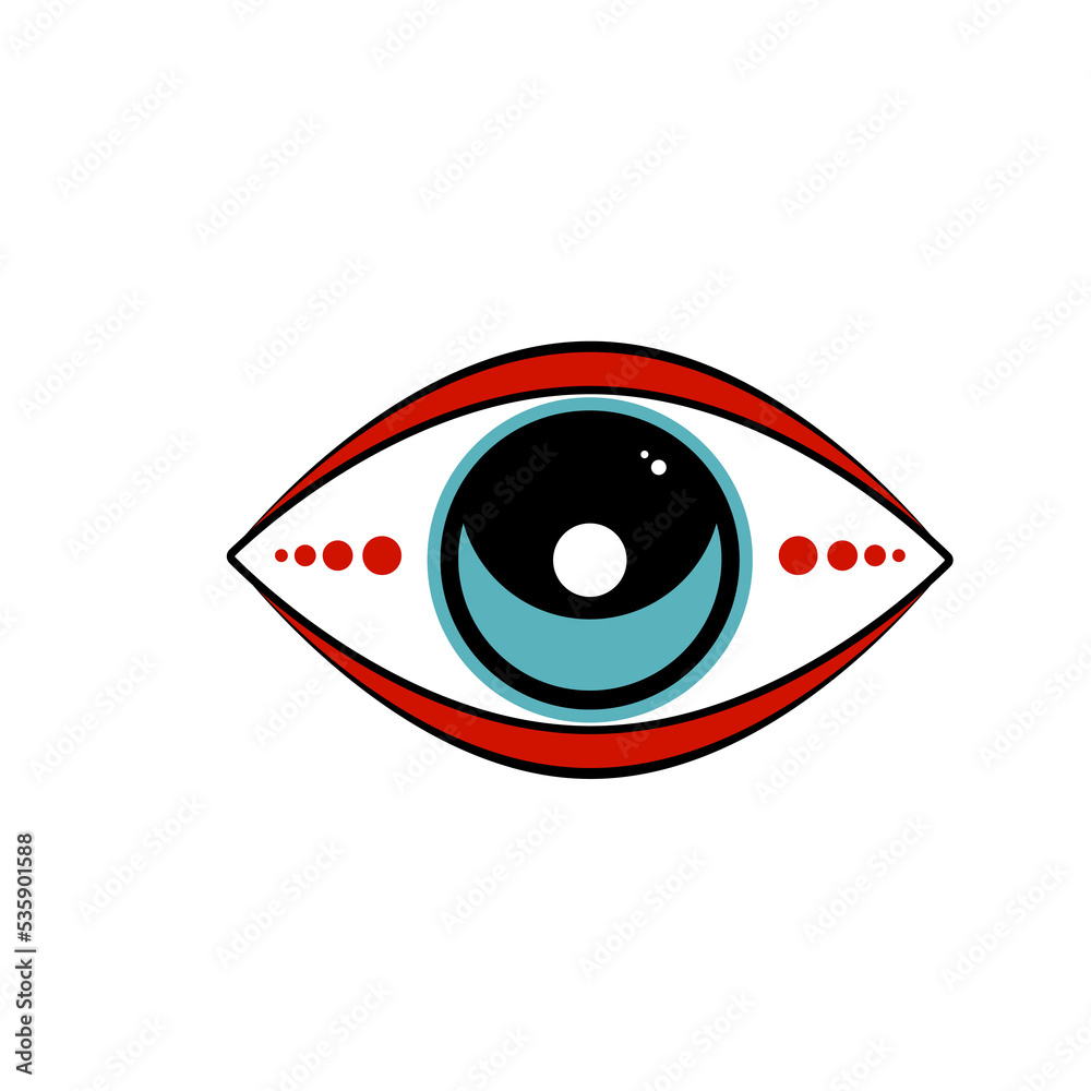 Obraz premium Eye Evil Devil Mystic Magic Talisman Amulet Boho Symbol Sign Silhouette Png Icon