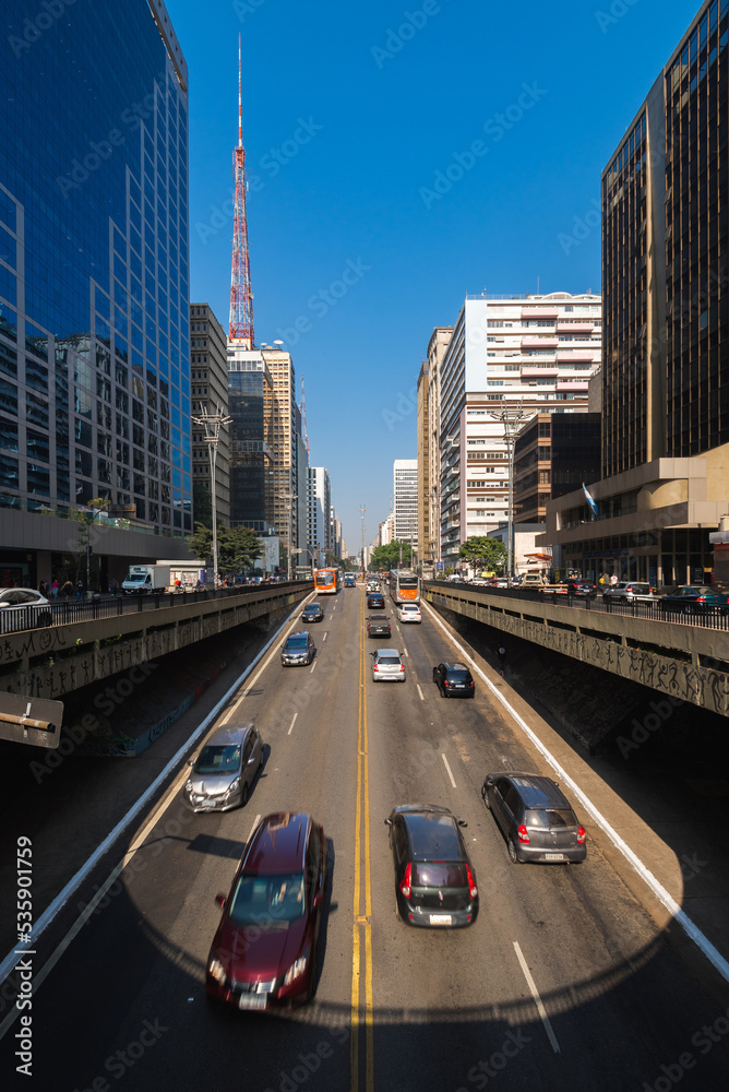 Paulista Avenue in Sao Paulo City, Brazil