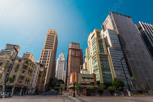 View of Tall Buildings in Sao Paulo City Downtown