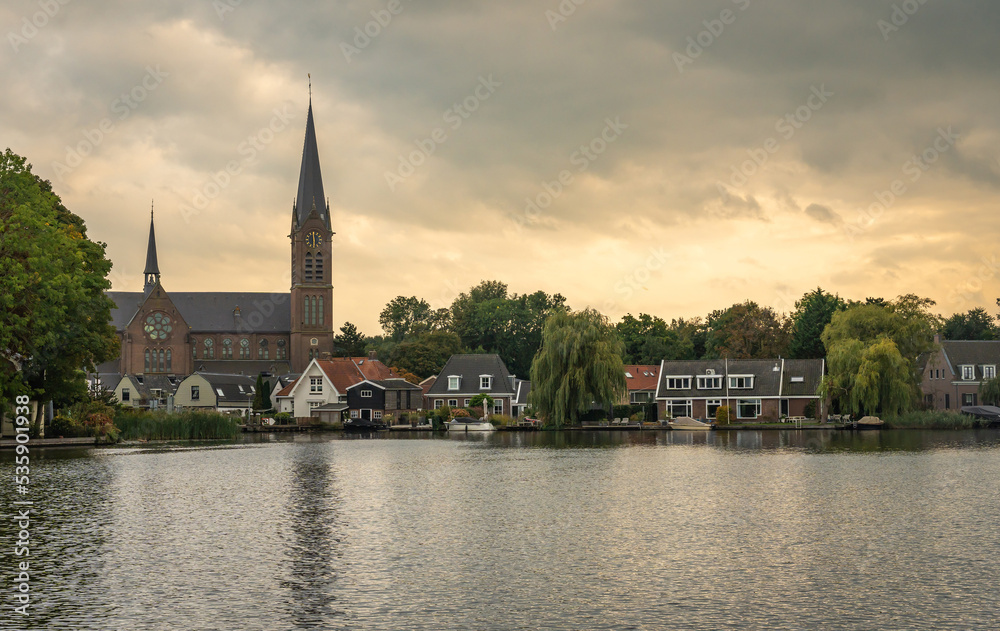 Townscape of Ouderkerk aan de Amstel, North Holland, The Netherlands