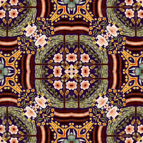 Obraz na plátne Rustic provence floral pattern background