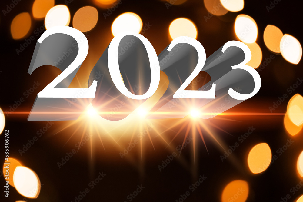 Concept to welcome the upcoming year 2023, New Year's Day Concept to welcome the upcoming year 2023, New Year's Day