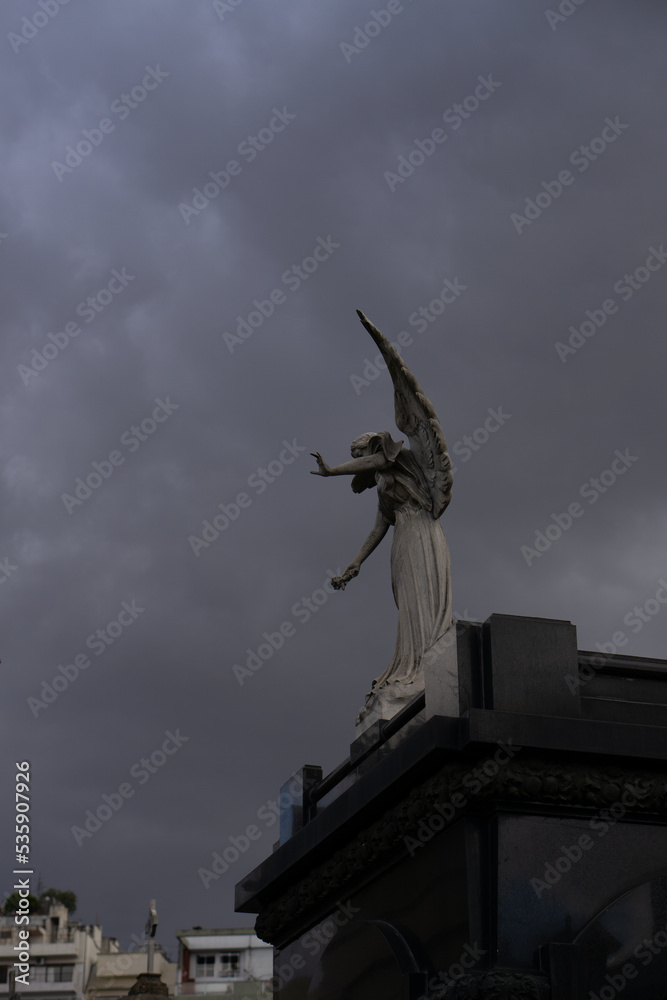 Fototapeta premium Recoleta cemetery architectural sculpture Buenos Aires, Argentina