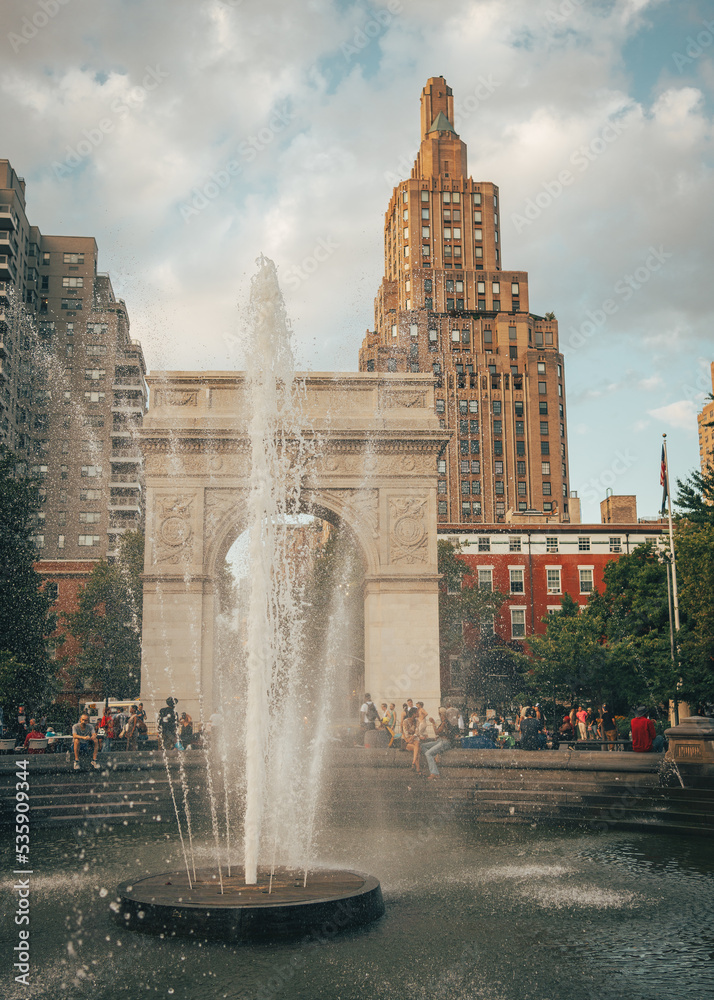 Fountain at Washington Square Park, Manhattan, New York