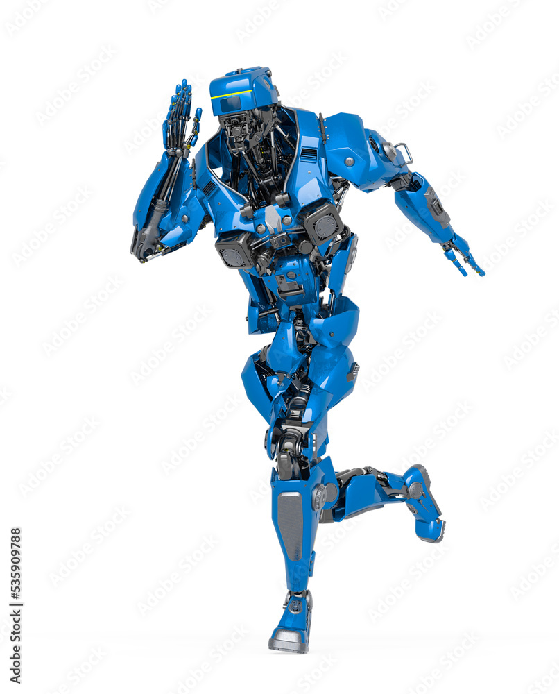 master robot is running in white background master robot is running in white background