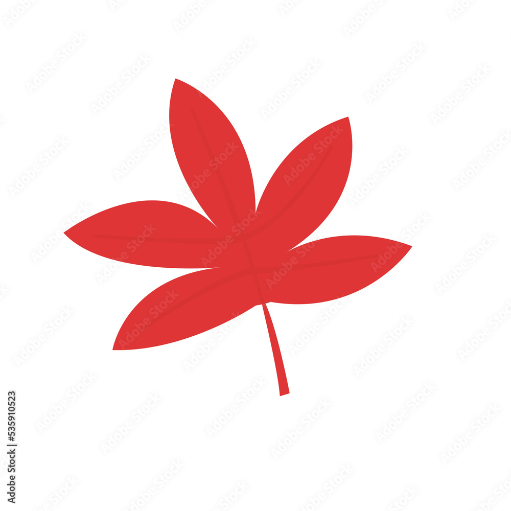 illustration of red autumn leaf isolated on white background. design element for printing on goods, packaging, clothing,books, banner. illustration of red autumn leaf isolated on white background. design element for printing on goods, packaging, clothing,books, banner.