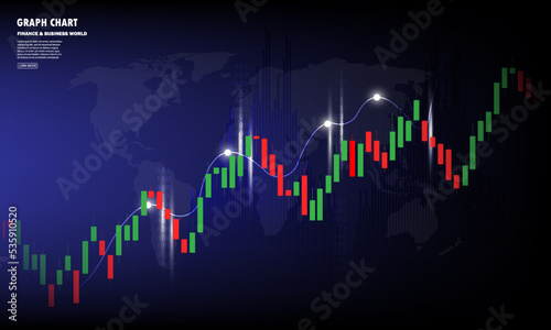 World business graph or chart stock market or forex trading graph in graphic concept suitable for financial investment,Abstract background. [Converted]