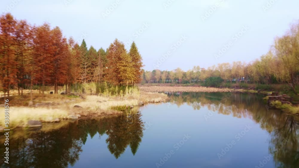 aerial view of public park in wuxi,jiangsu in winter aerial view of public park in wuxi,jiangsu in winter