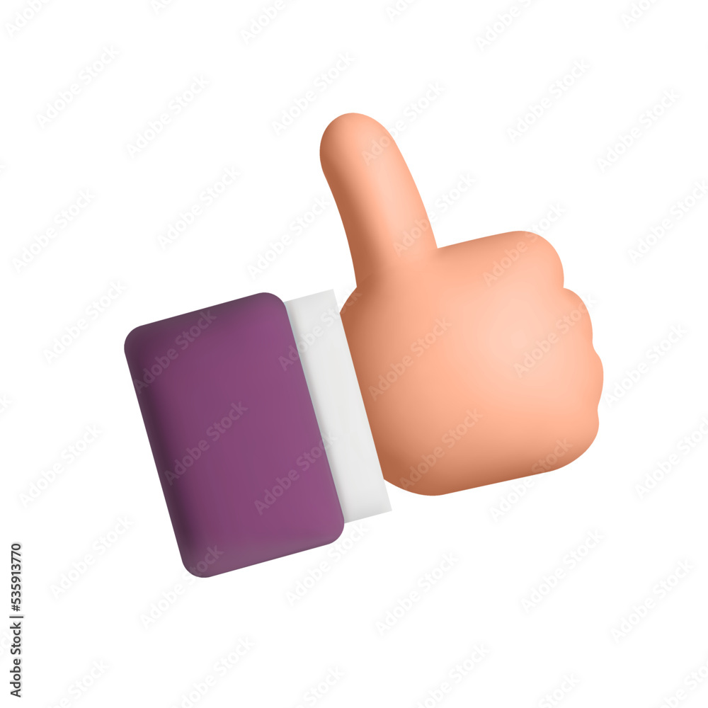 3d vector cartoon thumb up man hand gesture illustration. Cartoon render for customer feedback, good review, like, social network, success, approved, recommended, marketing promotion notification. 3d vector cartoon thumb up man hand gesture illustration. Cartoon render for customer feedback, good review, like, social network, success, approved, recommended, marketing promotion notification.