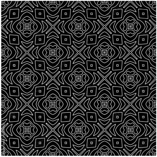monochrome seamless pattern,black and white color.Repeating geometric tiles from stripe elements. black ornament. Repeating geometric tiles from striped elements.