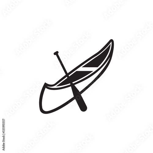 canoe icon logo vector design template