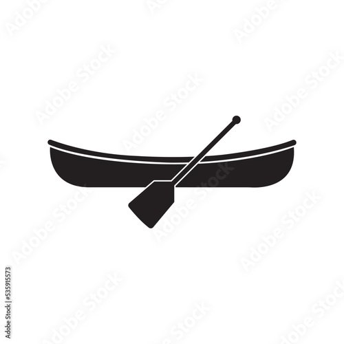 canoe icon logo vector design template