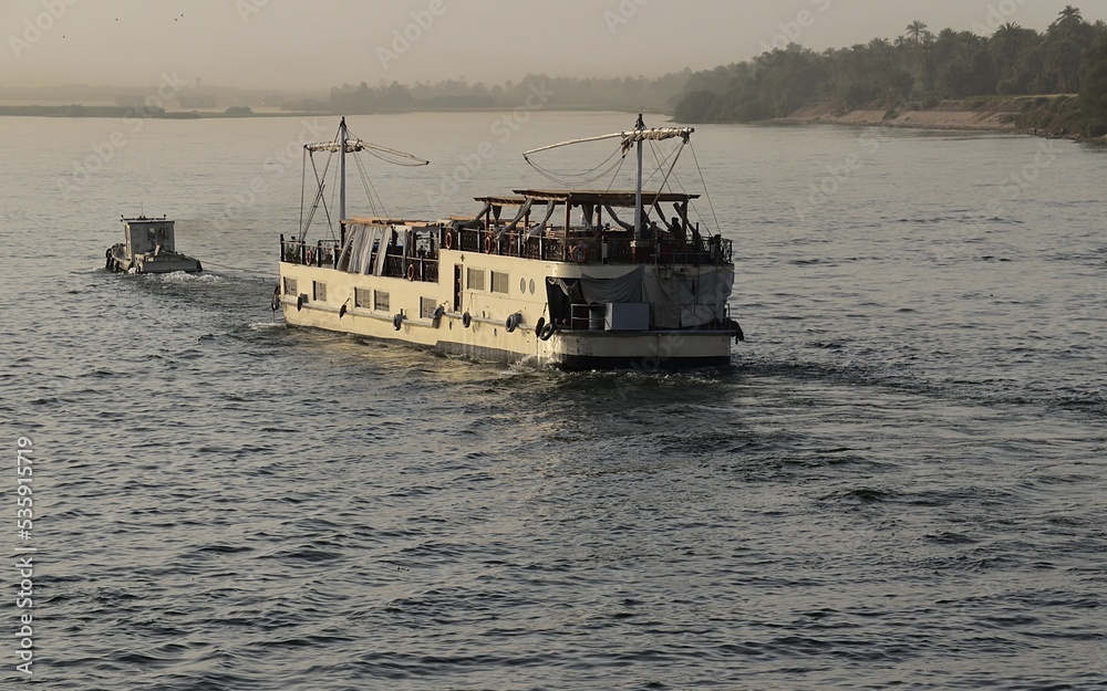 statki na rzece Nil, Egipt