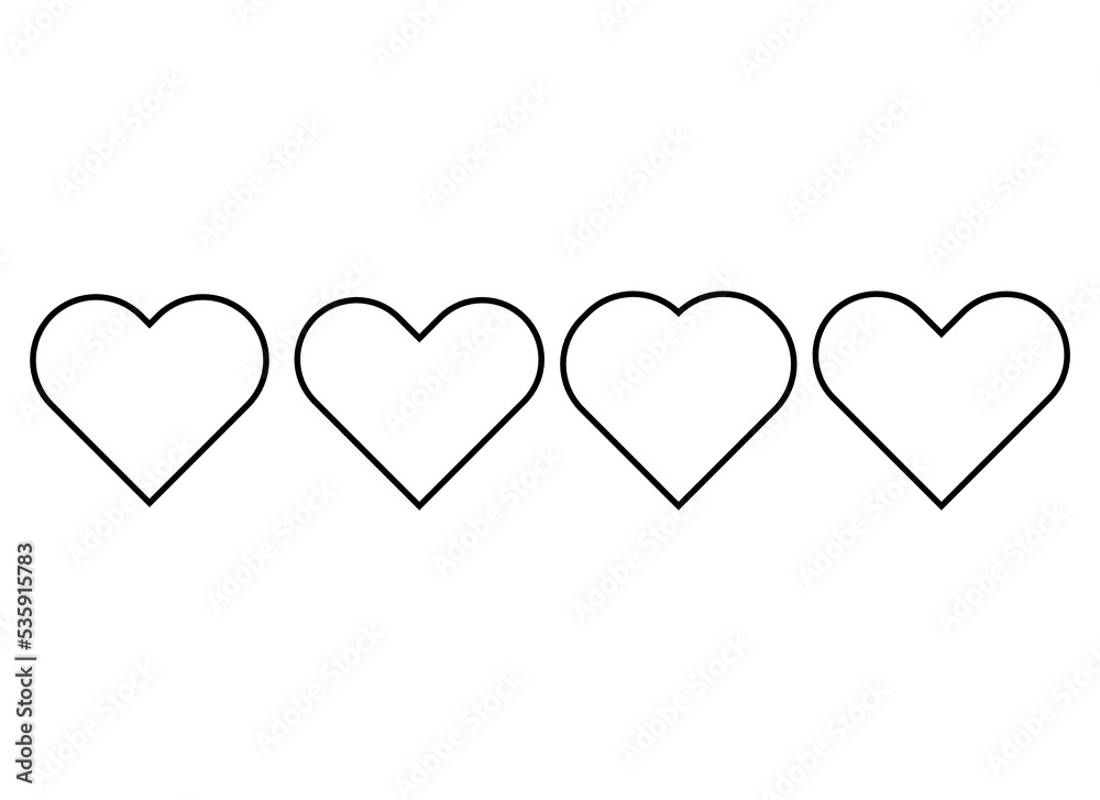 heart vector design illustration isolated on white background