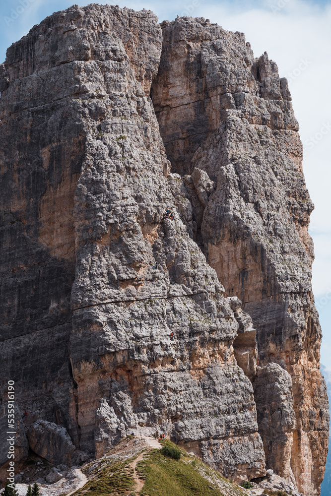 Amazing panoramic view of the Dolomites at Cinque Torri 5 Italy