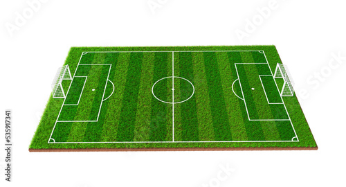 Football Field in 3d render realistic