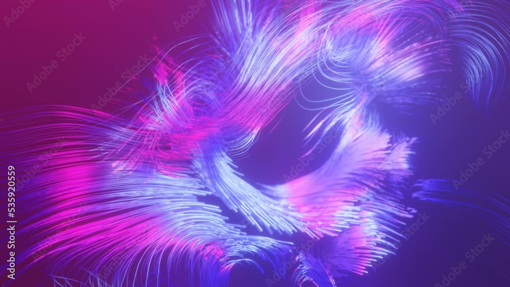 4k seamless looped bg. Mysterious background with live curved lines, close-up. Live curls underwater like fur, threads or hair. Abstract tentacles. Mist and DOF bokeh effects. Volumetric lights. 4k seamless looped bg. Mysterious background with live curved lines, close-up. Live curls underwater like fur, threads or hair. Abstract tentacles. Mist and DOF bokeh effects. Volumetric lights.