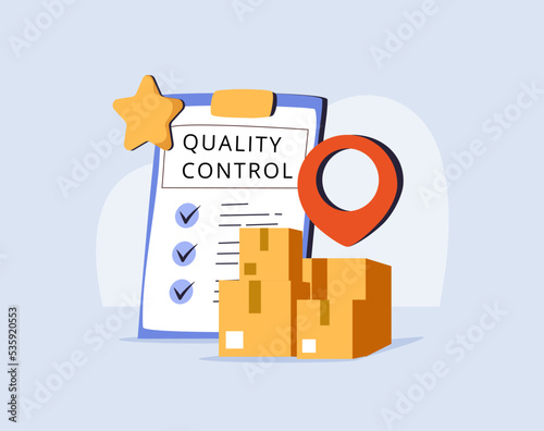 Quality Control, QC to check quality and giving certified or approval, process to assure excellence product and service