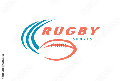 American Football badge logo vector - Rugby logo