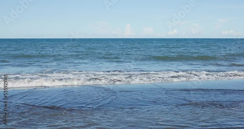 Sea and the beach with blue sky photo