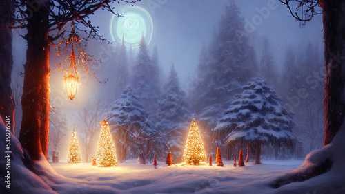 New Year's winter garden wi...
