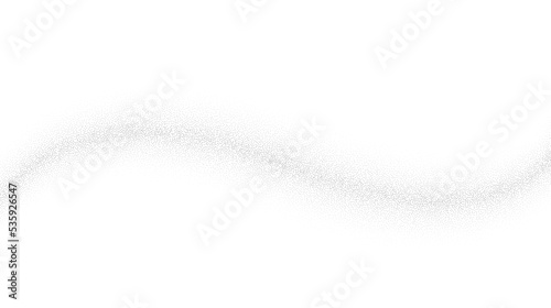 Grain wave background. Black stipple curve line. Abstract wavy noise dotted shape wallpaper. Dotwork gradient pattern. Stochastic vector