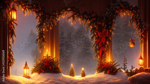 New Year's winter garden wi...