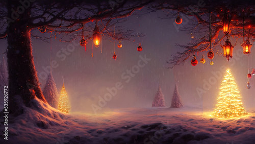 New Year's winter garden wi...