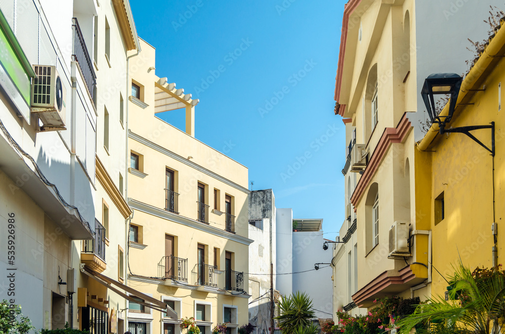Architecture in the old town of Estepona, southern Spain