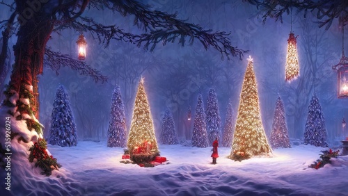 New Year's winter garden wi...