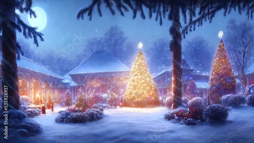 New Year's winter garden wi...