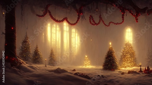 New Year's winter garden wi...