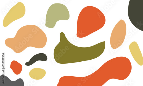 unique abstract hand drawn various shapes contemporary.vector illustration.