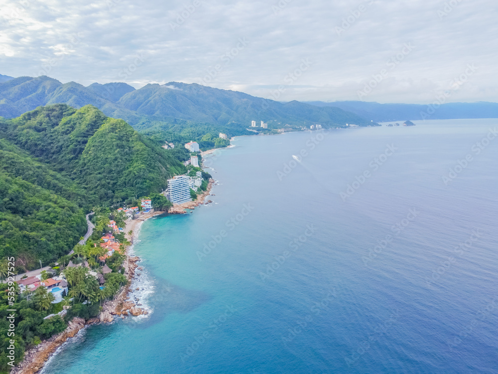 Fototapeta premium Drone Puerto Vallarta Mexico Costa