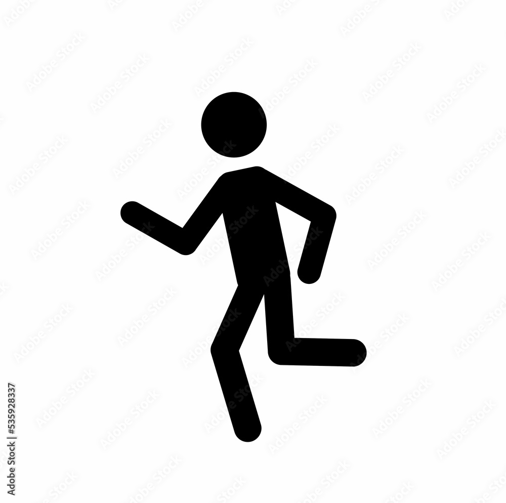 man running towards his goal, stick man isolated on a white background, human figure, sport,pictogram, sketch man running towards his goal, stick man isolated on a white background, human figure, sport,pictogram, sketch