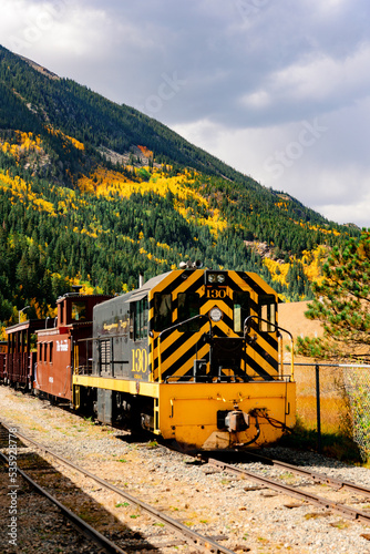 train in the mountains