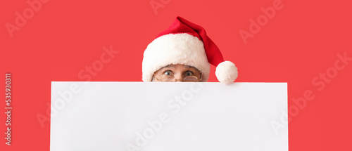 Surprised Santa Claus with ...