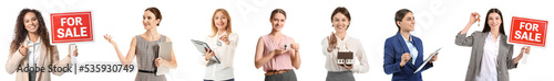 Set of female real estate a...