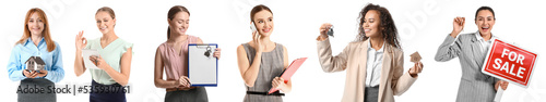 Set of female real estate a...